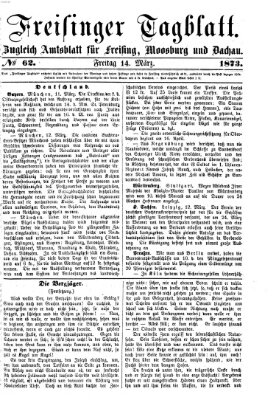 Freisinger Tagblatt (Freisinger Wochenblatt) Freitag 14. März 1873