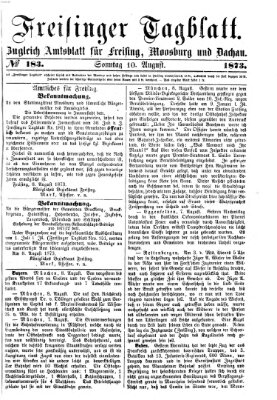 Freisinger Tagblatt (Freisinger Wochenblatt) Sonntag 10. August 1873