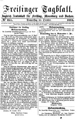Freisinger Tagblatt (Freisinger Wochenblatt) Donnerstag 30. Oktober 1873