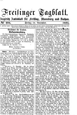 Freisinger Tagblatt (Freisinger Wochenblatt) Freitag 28. November 1873