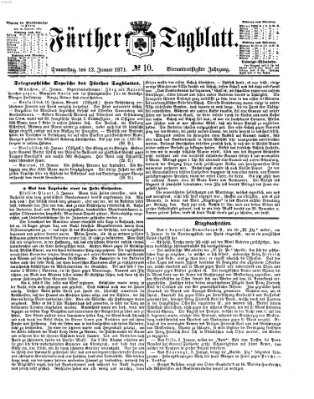 Fürther Tagblatt Donnerstag 12. Januar 1871