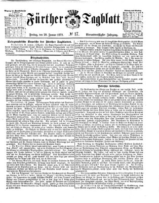Fürther Tagblatt Freitag 20. Januar 1871