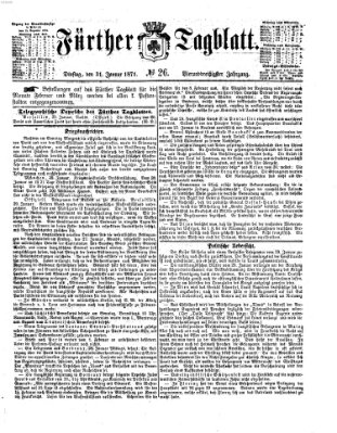 Fürther Tagblatt Dienstag 31. Januar 1871