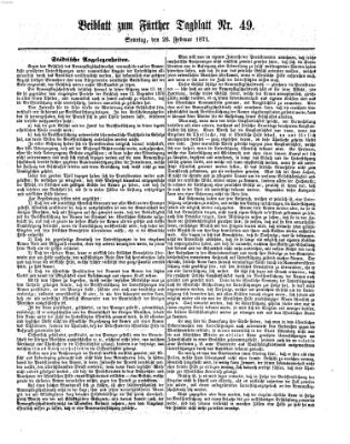 Fürther Tagblatt Sonntag 26. Februar 1871