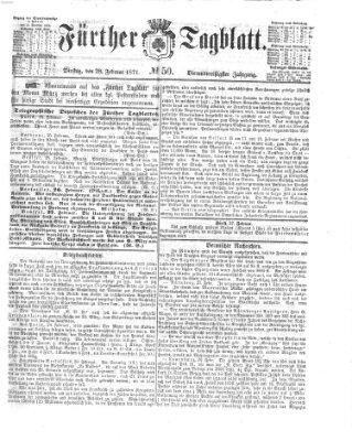 Fürther Tagblatt Dienstag 28. Februar 1871