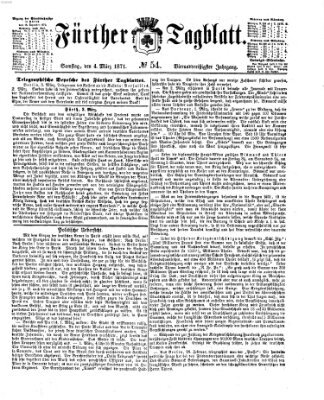 Fürther Tagblatt Samstag 4. März 1871