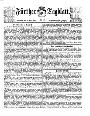 Fürther Tagblatt Mittwoch 5. April 1871