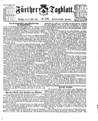 Fürther Tagblatt Samstag 6. Mai 1871