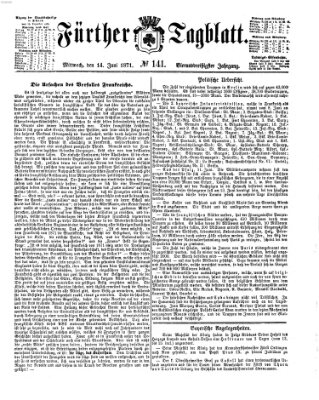 Fürther Tagblatt Mittwoch 14. Juni 1871