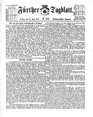 Fürther Tagblatt Dienstag 27. Juni 1871