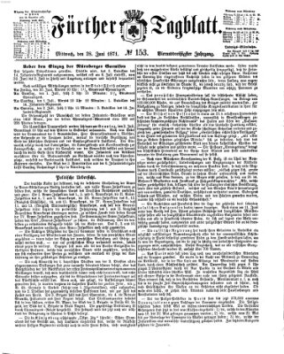 Fürther Tagblatt Mittwoch 28. Juni 1871