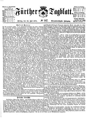 Fürther Tagblatt Freitag 14. Juli 1871