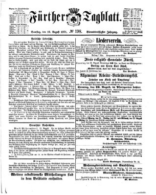 Fürther Tagblatt Samstag 19. August 1871