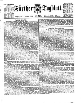 Fürther Tagblatt Dienstag 17. Oktober 1871