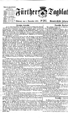 Fürther Tagblatt Mittwoch 1. November 1871