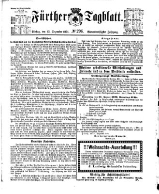 Fürther Tagblatt Dienstag 12. Dezember 1871