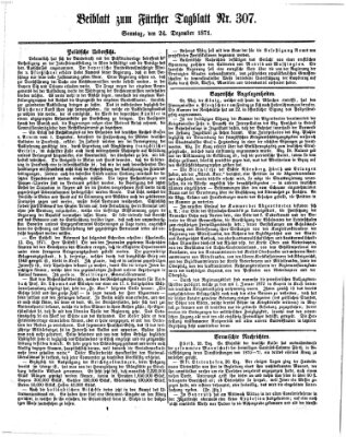 Fürther Tagblatt Sonntag 24. Dezember 1871