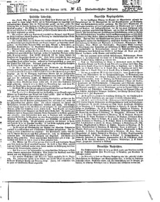 Fürther Tagblatt Dienstag 20. Februar 1872