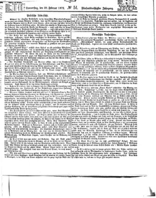 Fürther Tagblatt Donnerstag 29. Februar 1872