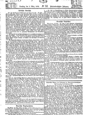 Fürther Tagblatt Samstag 2. März 1872
