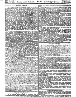 Fürther Tagblatt Sonntag 21. April 1872