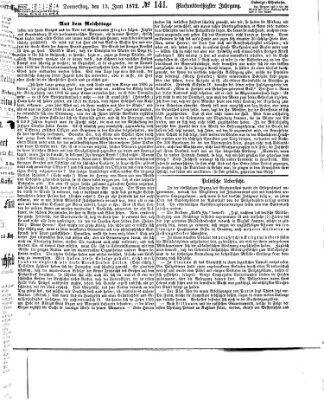 Fürther Tagblatt Donnerstag 13. Juni 1872