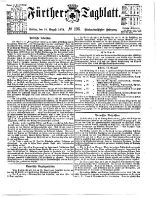 Fürther Tagblatt Freitag 16. August 1872