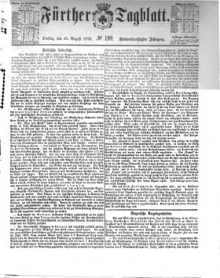 Fürther Tagblatt Dienstag 20. August 1872