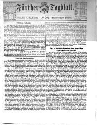 Fürther Tagblatt Freitag 23. August 1872