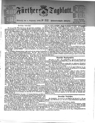 Fürther Tagblatt Mittwoch 4. September 1872