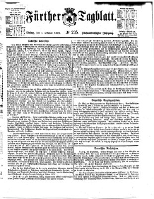 Fürther Tagblatt Dienstag 1. Oktober 1872