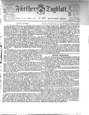 Fürther Tagblatt Dienstag 15. Oktober 1872