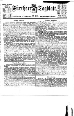 Fürther Tagblatt Donnerstag 24. Oktober 1872