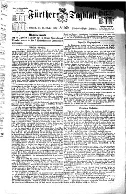 Fürther Tagblatt Mittwoch 30. Oktober 1872