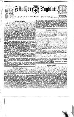 Fürther Tagblatt Donnerstag 31. Oktober 1872