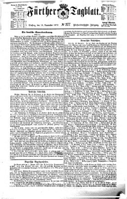 Fürther Tagblatt Dienstag 19. November 1872