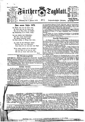 Fürther Tagblatt Mittwoch 1. Januar 1873