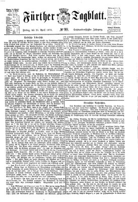 Fürther Tagblatt Freitag 25. April 1873