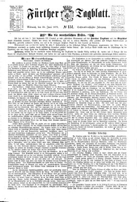Fürther Tagblatt Mittwoch 25. Juni 1873
