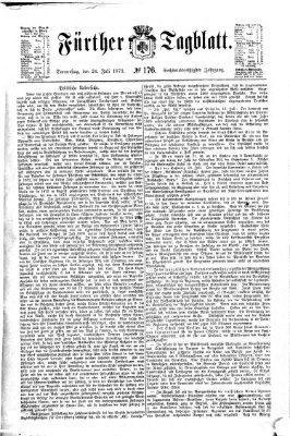 Fürther Tagblatt Donnerstag 24. Juli 1873