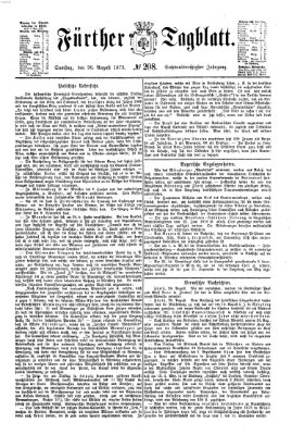 Fürther Tagblatt Samstag 30. August 1873