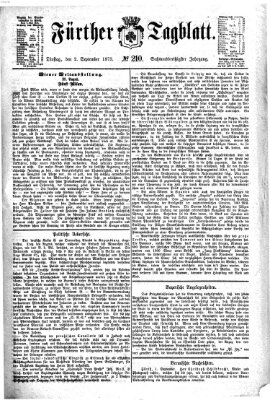 Fürther Tagblatt Dienstag 2. September 1873