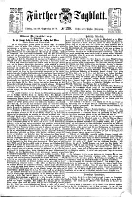 Fürther Tagblatt Dienstag 23. September 1873