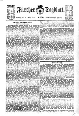 Fürther Tagblatt Samstag 18. Oktober 1873