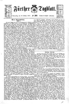 Fürther Tagblatt Donnerstag 30. Oktober 1873