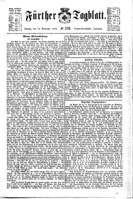 Fürther Tagblatt Dienstag 18. November 1873