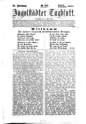 Ingolstädter Tagblatt Samstag 1. Juli 1871