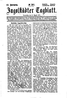Ingolstädter Tagblatt Donnerstag 31. August 1871