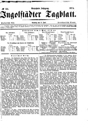 Ingolstädter Tagblatt Samstag 21. Juni 1873