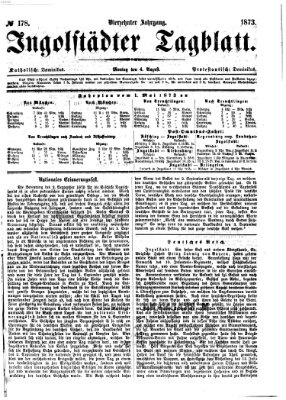 Ingolstädter Tagblatt Montag 4. August 1873